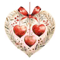 TRANSFER DTF TEXTIL 24X23CM BEAUTY HEARTS ARTIS DECOR