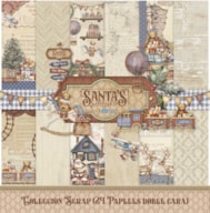 BLOCO 24 PAPEIS SCRAP 20.5X20.5CM SANTA´S WORKSHOP PFY-15166