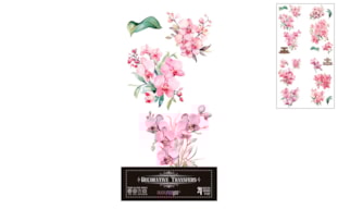 DECOR TRANSFERS 15X30CM FOLHAS (ORQUIDEA ROSA) PFY-14625