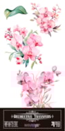 DECOR TRANSFERS 15X30CM FOLHAS (ORQUIDEA ROSA) PFY-14625