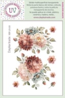 STICKER MULTISUPERFICIE TRANSP. UV-011 11.4X14.3CM  FLORES