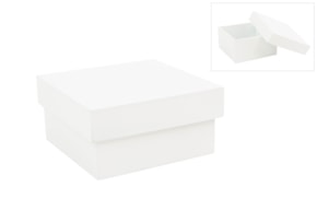 CAJAA QUAD. LACADA 16X16X8CM BRANCA