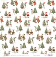 PAPER SCRAP 30.5X30.5CM SANTA & FRIENDS PFY-15387