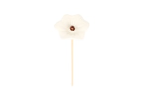 FLOR ESTRELA D.8.5 X 24CM BRANCO