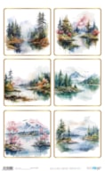 RICE PAPER 54X33CM LANDSCAPE MOUNTAIN LAKE I  PFY-15259