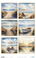 RICE PAPER 54X33CM LANDSCAPE SUNNY BEACH I  PFY-15266