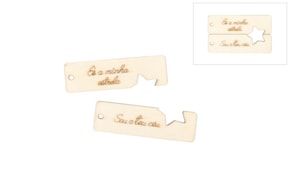 SET 12 APLICAÇÕES P/ P. CHAVES NAMORADOS 5X3X0.3CM CHOUPO