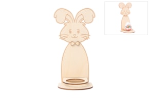 SET 2 KITS COELHINHO P/ OVO 8.9X16X0.3CM CHOUPO C/ BASE