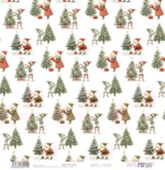 VELLUM SCRAP PAPER  30X31CM SANTA & FRIENDS PFY-15414