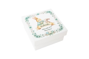 CAIXA QUAD. PASCOA LACADA 16X16X8CM BRANCA