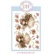 TRANSFER DTF-083P 14.28X19CM FADA COM FLORES