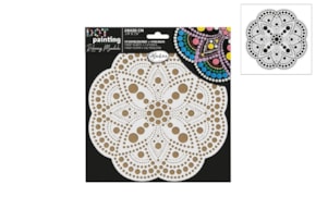 KIT DOT PAINTING BASE + STENCIL 20CM ROSACEA 85504
