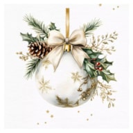 EMB. 20 GUARDANAPOS 33x33CM BOLA COM LAÇO 303684