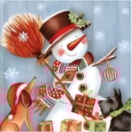 EMB. 20 GUARDANAPOS 33x33CM BONECO NEVE 303750