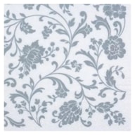 EMB. 20 GUARDANAPOS 33x33CM FLORES PRATEADAS 340724