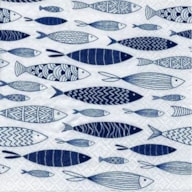 EMB. 20 GUARDANAPOS 33x33CM PEIXES 370440