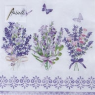 EMB. 20 GUARDANAPOS 33X33CM LOVELY LAVENDER WHITE