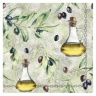 EMB. 20 GUARDANAPOS 33x33CM AZEITE 344662