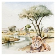 EMB. 20 GUARDANAPOS 33x33CM LEAO SAVANA 346021