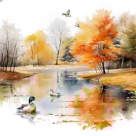 EMB. 20 GUARDANAPOS 33x33CM LAGO PATOS 343217