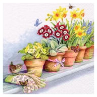 EMB. 20 GUARDANAPOS 33x33CM VASOS DE FLORES 380070