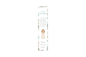 SET 4 MARCADORES LIVRO MENINA 3.4X18X0.3CM MDF BRANCO