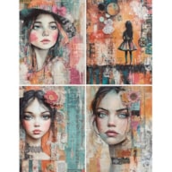 TRANSFER DTF TEXTIL 25X30CM FEMALE PORTRAIT ARTIS DECOR
