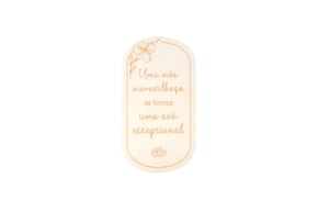 SET 12 PLACAS DIAMANTE MÃE 5X4.1X0.3CM MDF BRANCO