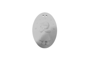 SET 12 PLACAS MENINA A REZAR 1559A  5.2X1.5X7.6CM