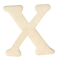 LETRA X MADEIRA 4CM  RAYHER