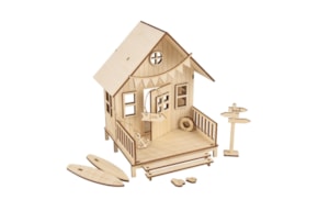 KIT CASA DE PRAIA DE  MADEIRA 13.5X13X18CM  RAYHER