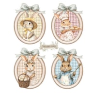 TRANSFER DTF TEXTIL 24X23CM THE RABBIT FAMILY ARTIS DECOR