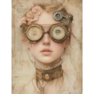 TRANSFER DTF TEXTIL 25X30CM LADY VINTAGE ARTIS DECOR