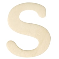 WOODEN LETTER S 4CM  RAYHER