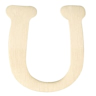 WOODEN LETTER U 4CM  RAYHER