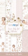 BLOC 10 PAPERS SCRAP 15X30CM SWEET BABY GIRL PFY-14459