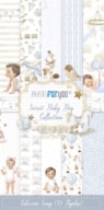 BLOC 10 PAPERS SCRAP 15X30CM SWEET BABY BOY PFY-14461