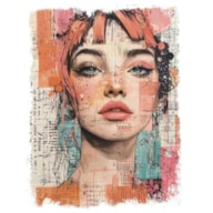 TRANSFER DTF TEXTIL 25X30CM FEMALE PORTRAIT 1 ARTIS DECOR