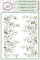 STICKER MULTISUPERFICIE TRANSP. UV-081 14.28X19CM FLOWERS
