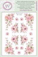 STICKER MULTISUPERFICIE TRANSP. UV-089 14.28X19CM FLOWERS