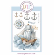 TRANSFER DTF-102G 20X28.5CM  SAILBOAT