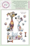 STICKER MULTISUPERFICIE TRANSP. UV-098 11.4X14.3CM DOGS
