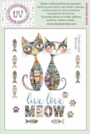 STICKER MULTISUPERFICIE TRANSP. UV-099 11.4X14.3CM CATS