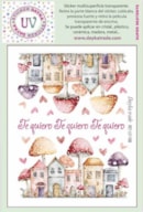 STICKER MULTISUPERFICIE TRANSP. UV-108 11.4X14.3CM HOUSES
