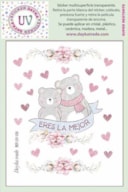 STICKER MULTISUPERFICIE TRANSP. UV-109 11.4X14.3CM BEARS
