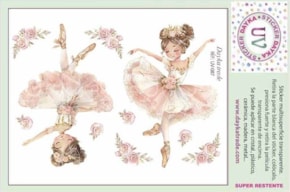 STICKER MULTISUPERFICIE TRANSP. UV-087 14.28X19CM BALLERINAS