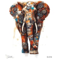 TRANSFER DTF TEXTIL 25X30CM  TECNO-ELEFANTE ARTIS DECOR
