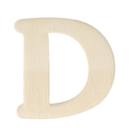 WOODEN LETTER D 4CM  RAYHER