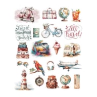 TRANSFER UV PREMIUM L 20X25CM TRAVEL 2 ARTIS DECOR