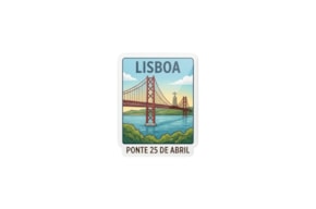 SET 6 IMANS PONTE LISBOA 4.5X6X0.3CM ACRILICO